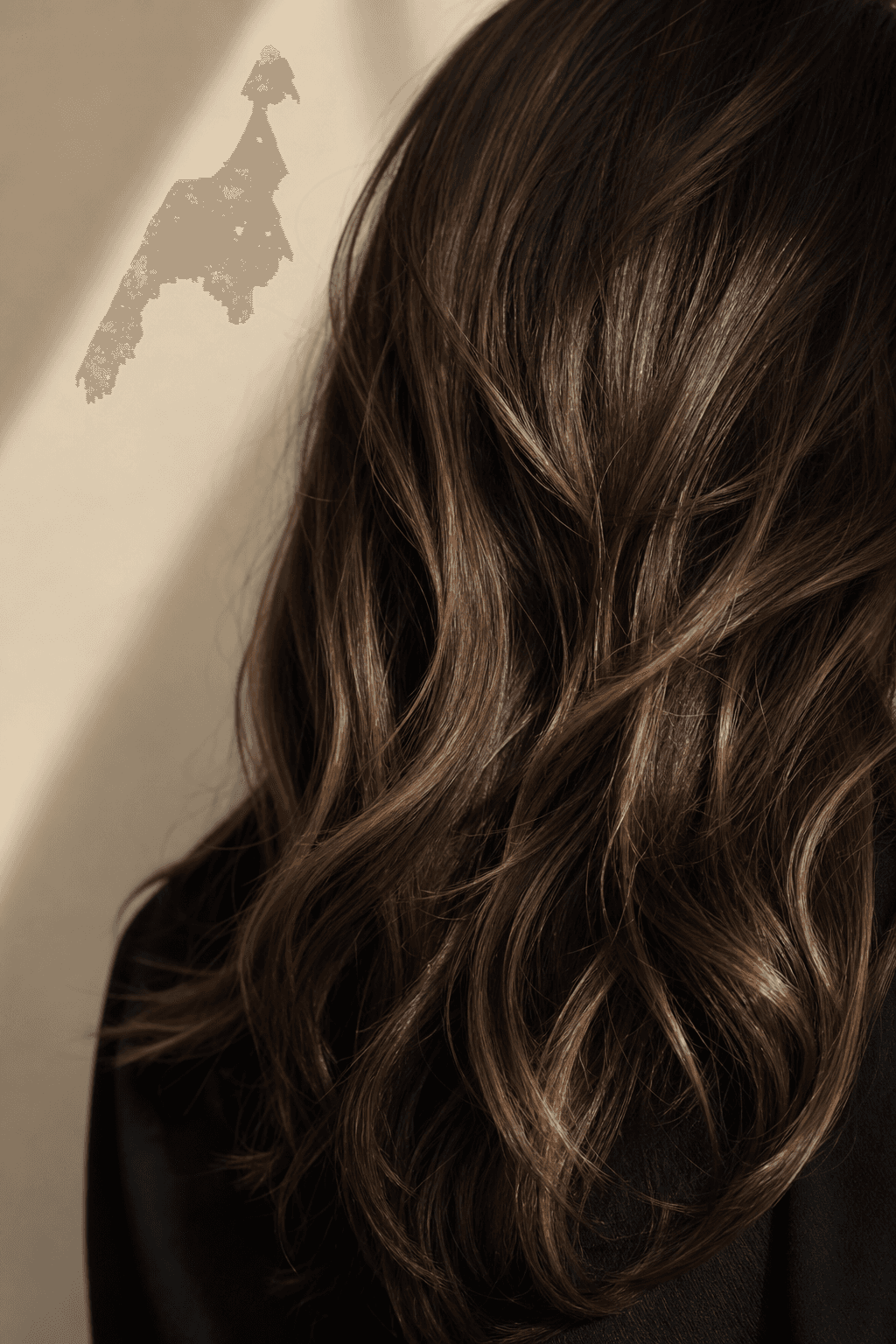 Editorial close-up of dimensional brunette hair.